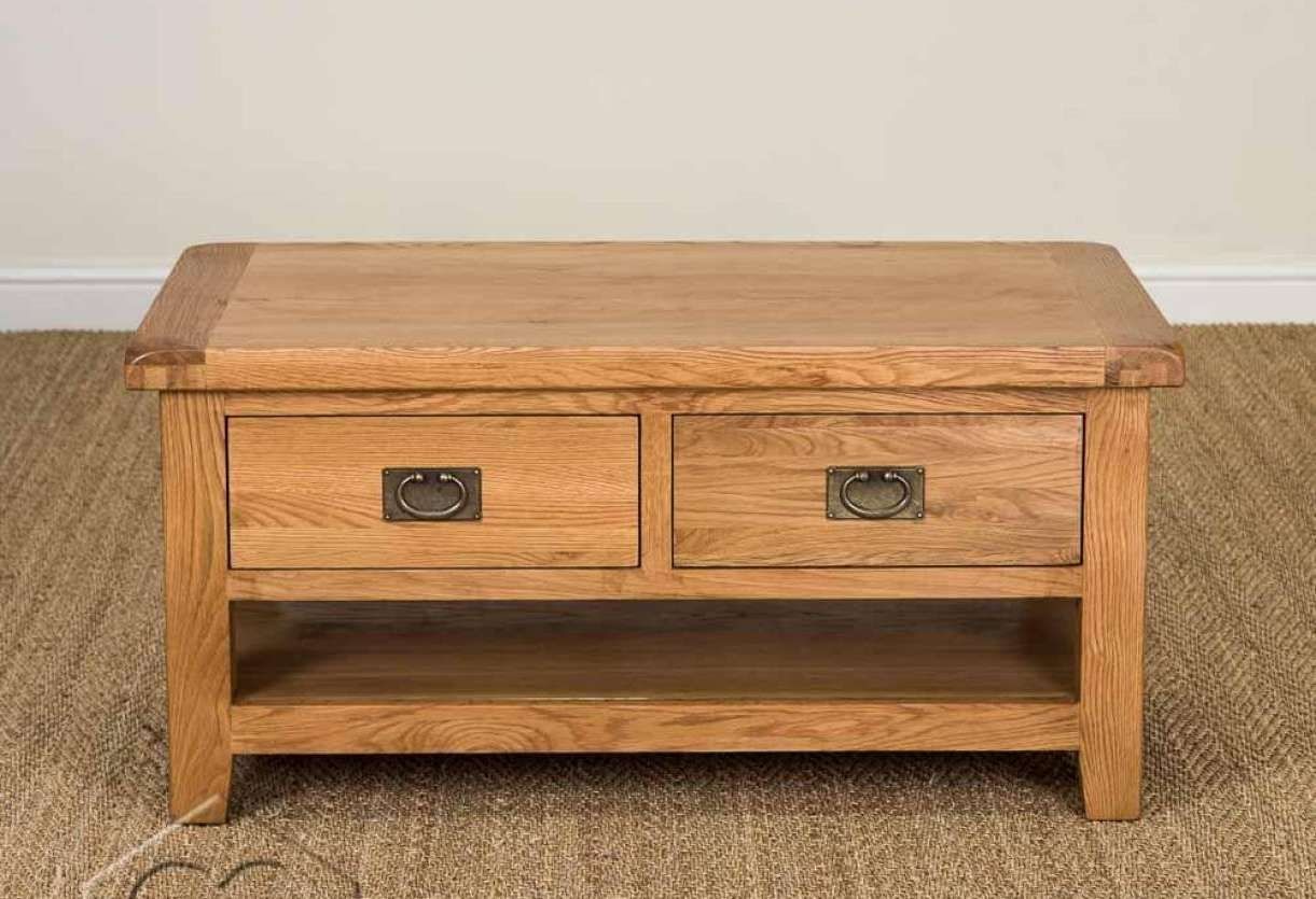 Most Popular Solid Oak Beam Coffee Table Inside Coffee Tables : Oak Coffee Table Canterbury Solid French Rustic (View 16 of 20)