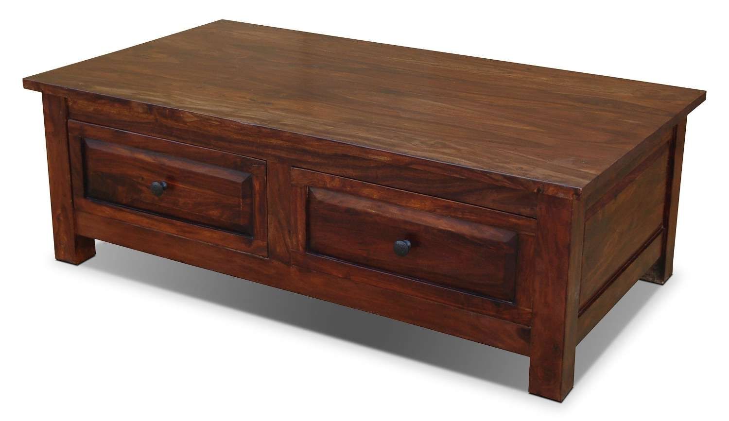 Most Popular Solid Wood Coffee Tables Regarding Solid Wood Coffee Table With Storage (Gallery 13 of 20)