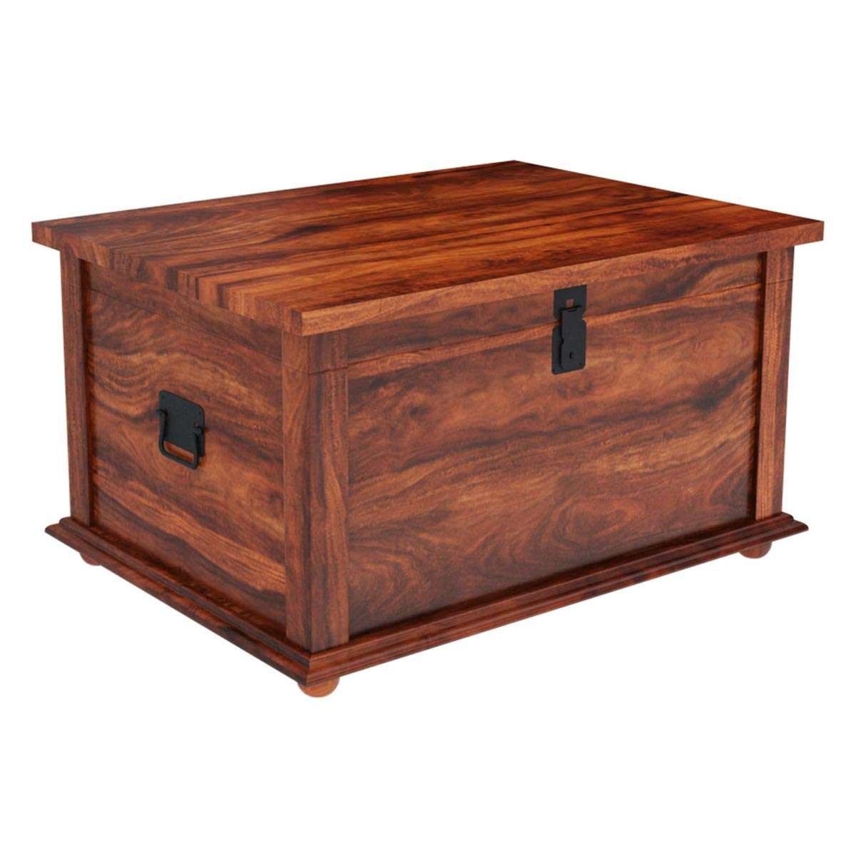 Most Popular Trunk Chest Coffee Tables With Regard To Wood Storage Grinnell Storage Chest Trunk Coffee Table (View 10 of 20)