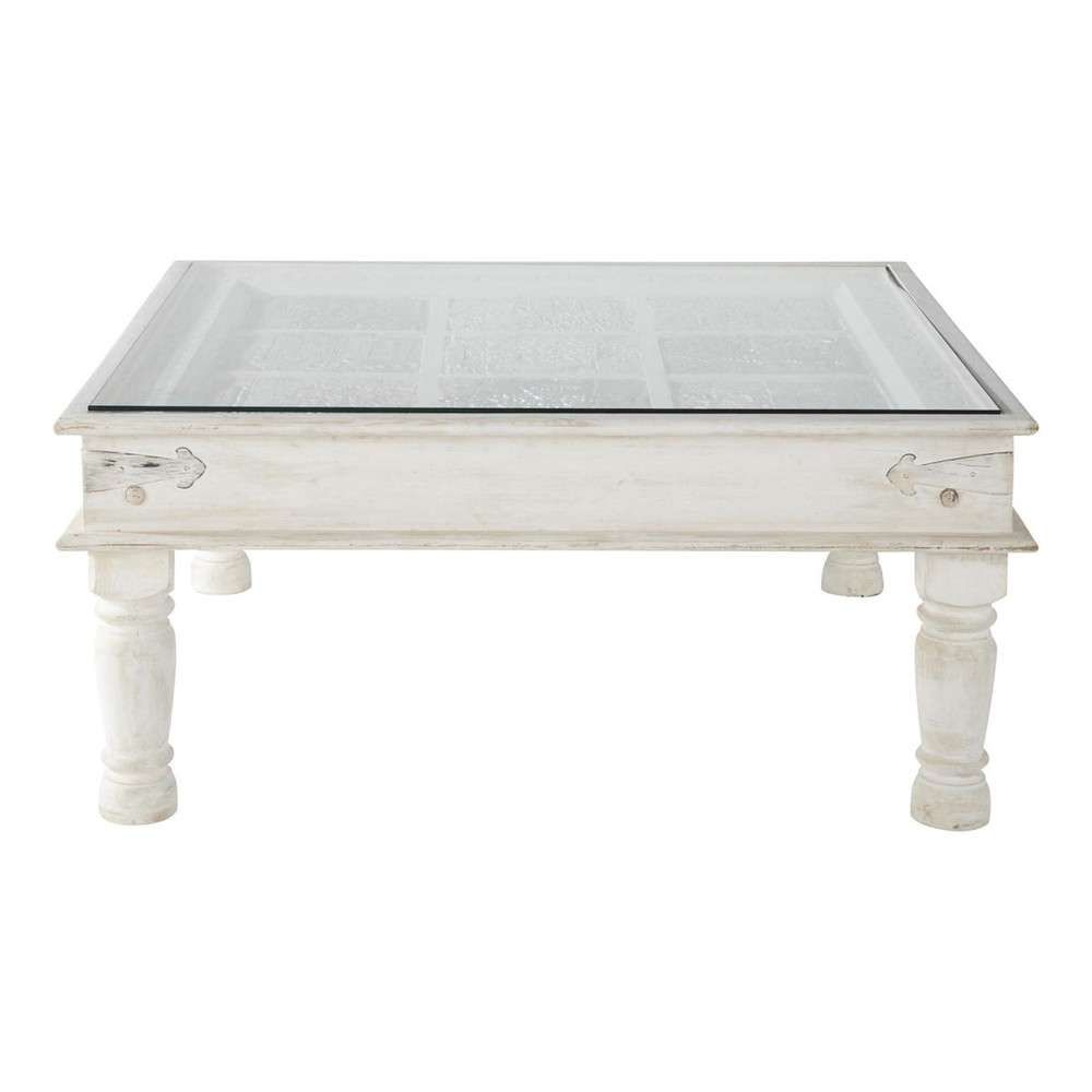 Most Recent Indian Coffee Tables For Solid Mango Wood Indian Coffee Table In White W 100cm (View 14 of 20)