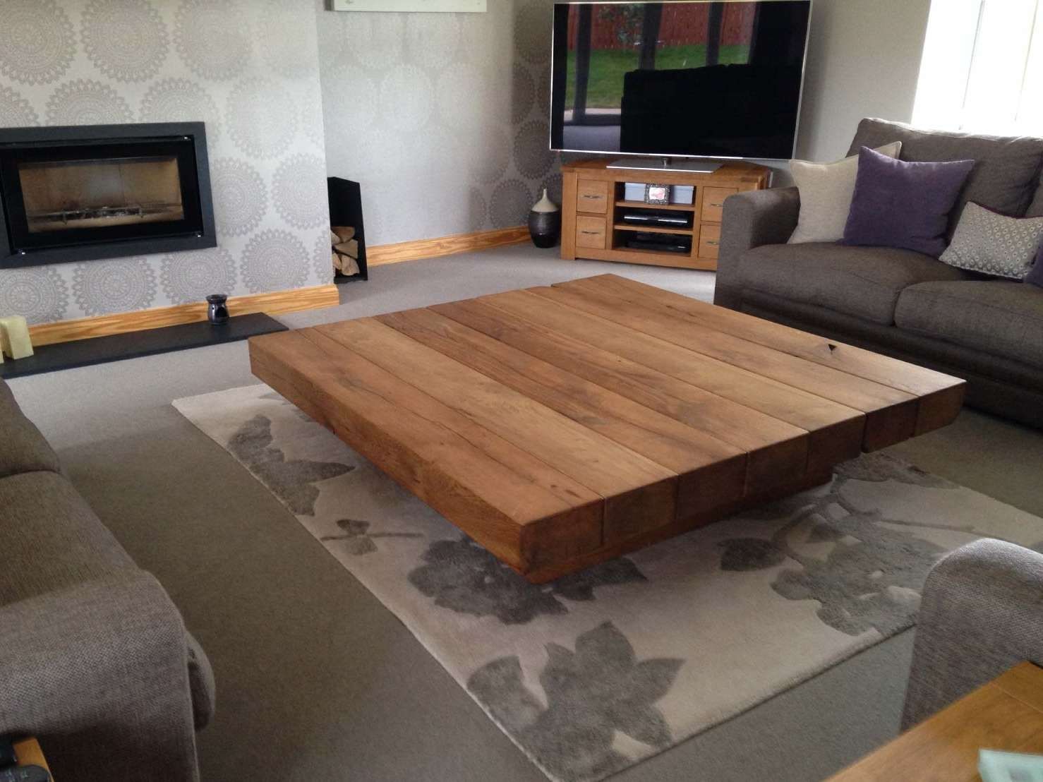Most Up To Date Large Square Oak Coffee Tables Throughout Project #201 Large Square Coffee Table (View 5 of 20)