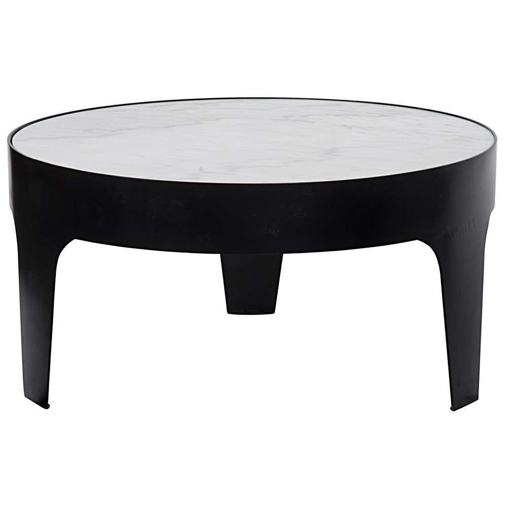 Noir Cylinder Round Coffee Table – Black (View 15 of 20)