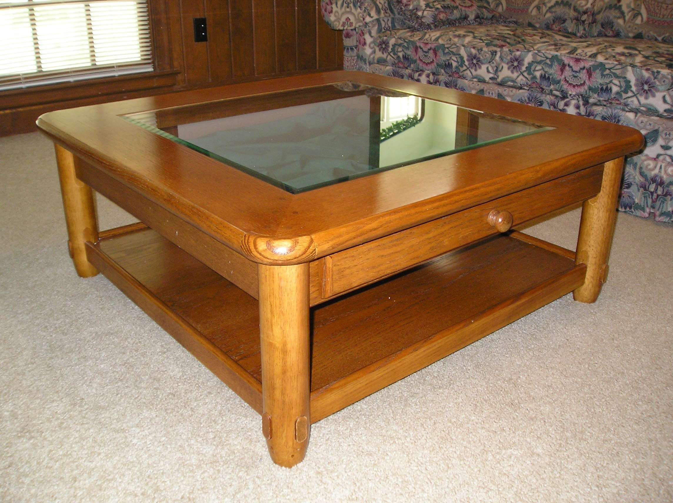 Oak Coffee Table With Glass Top – Oak Coffee Table, Clear Glass Pertaining To Popular Oak Coffee Table With Glass Top (View 1 of 20)