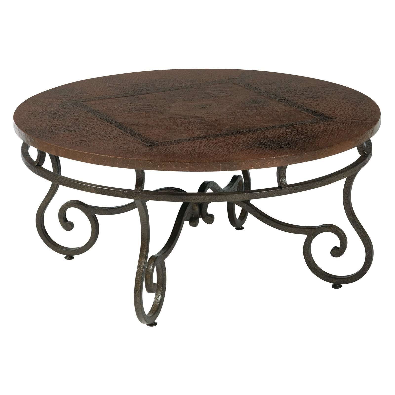Old And Vintage Round Coffee Table With Wood Top Made From Pertaining To Favorite Reclaimed Wood And Glass Coffee Tables (View 5 of 20)
