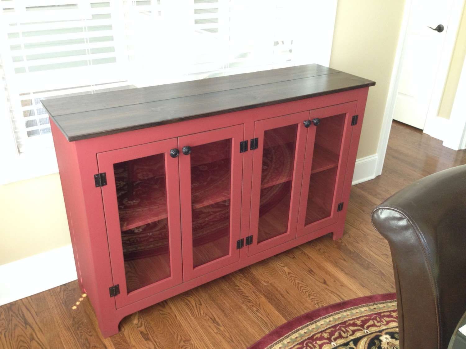Painted Buffet Red Sideboard Large Buffet Credenza Pertaining To Red Buffet Sideboards (View 8 of 20)
