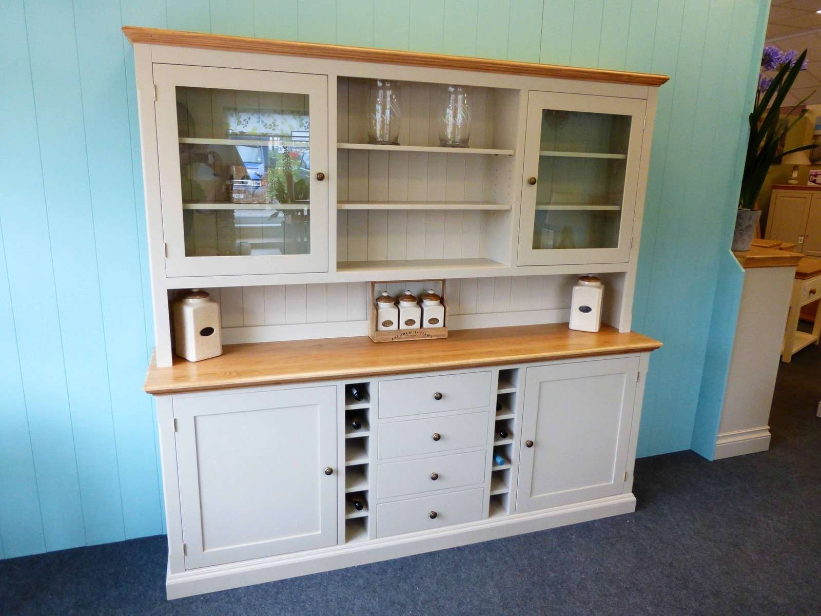 Painted Dresser With Wine Rack – Bespoke Kitchen And Dining Room Intended For Kitchen Dressers And Sideboards (View 10 of 20)