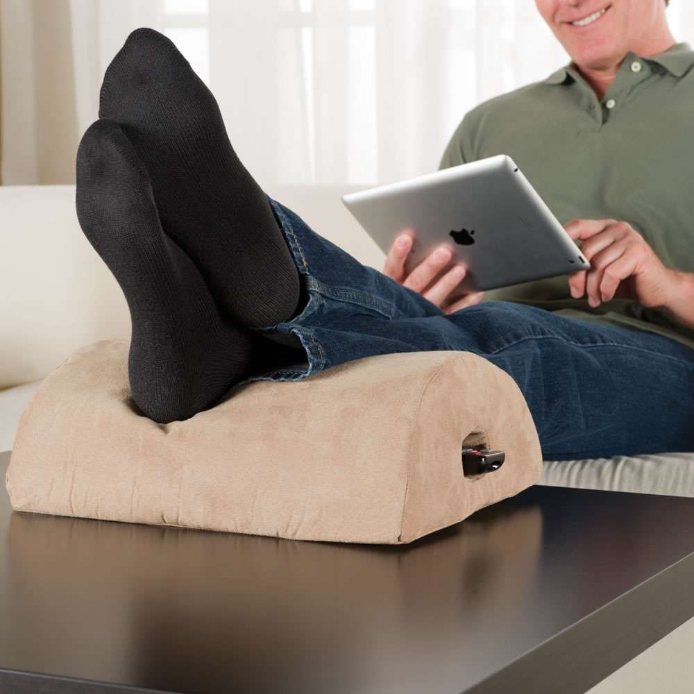 Popular Coffee Table Footrests Throughout The Coffee Table Footrest – Hammacher Schlemmer (View 1 of 20)