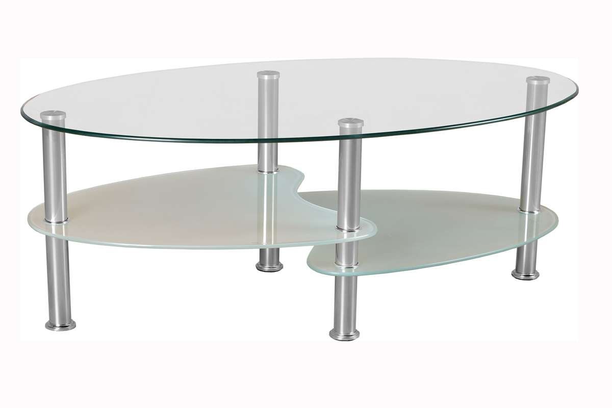 Popular Oval Shaped Glass Coffee Tables With Regard To Oval Glass Top Coffee Table (View 1 of 20)