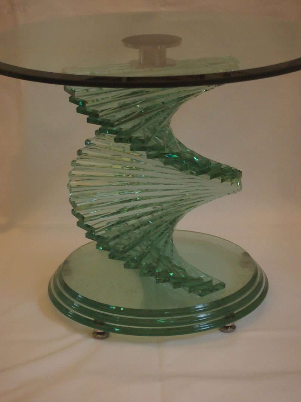 Preferred Spiral Glass Coffee Table For Antiques Atlas – Heavy Glass Spiral Coffee Table (View 4 of 20)