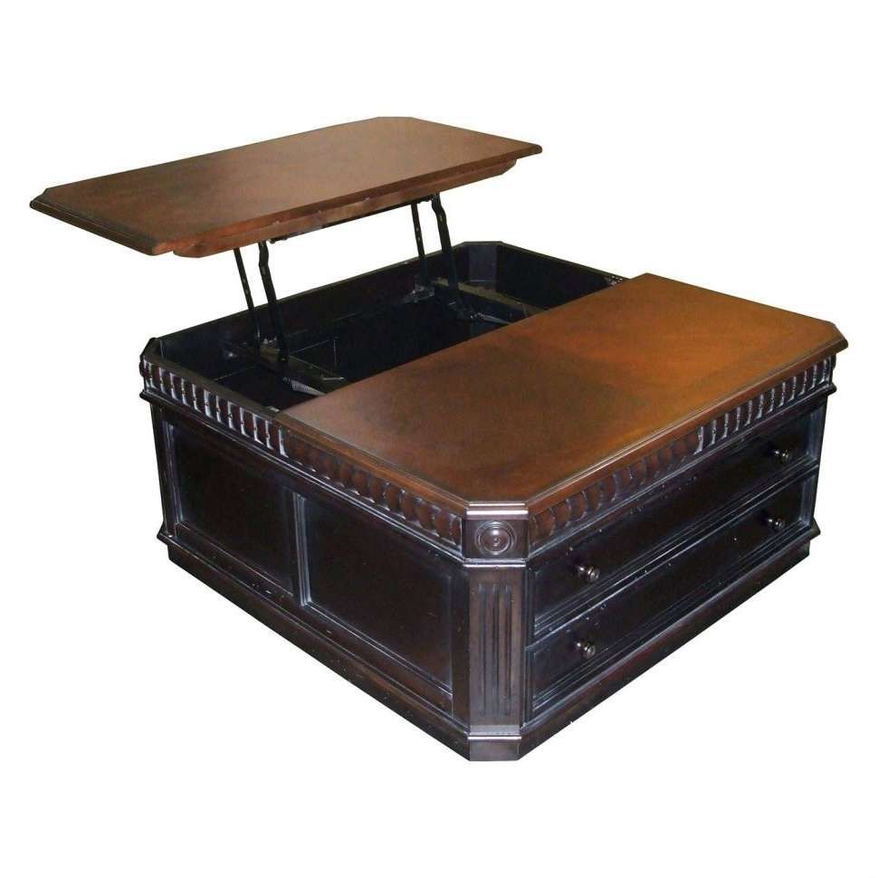 Preferred Square Storage Coffee Tables With Coffee Tables : Large Round Coffee Table Wood Square Storage Chest (View 4 of 20)