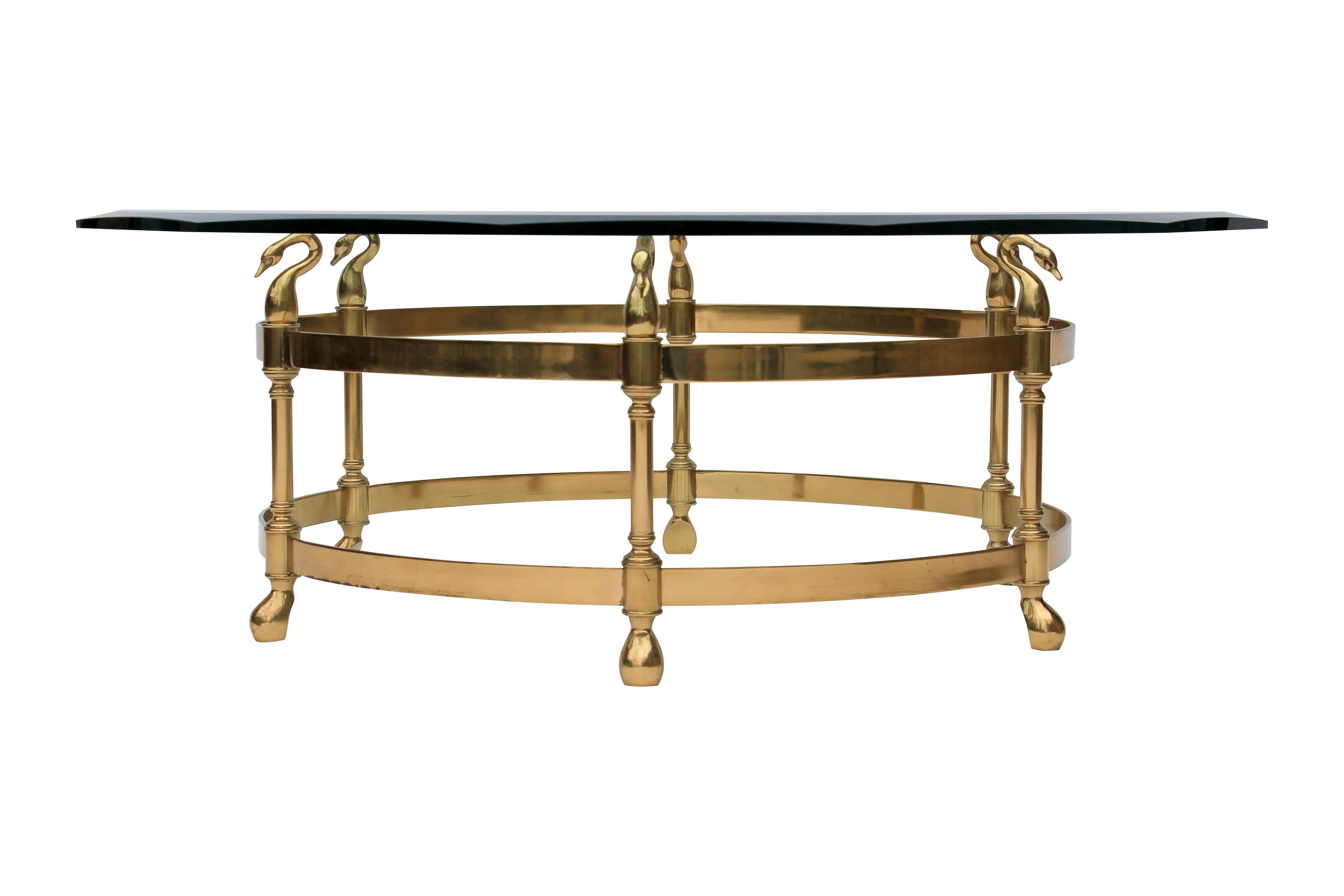 Preferred Thick Glass Coffee Table Regarding Brass And Glass Coffee Tables (View 4 of 20)