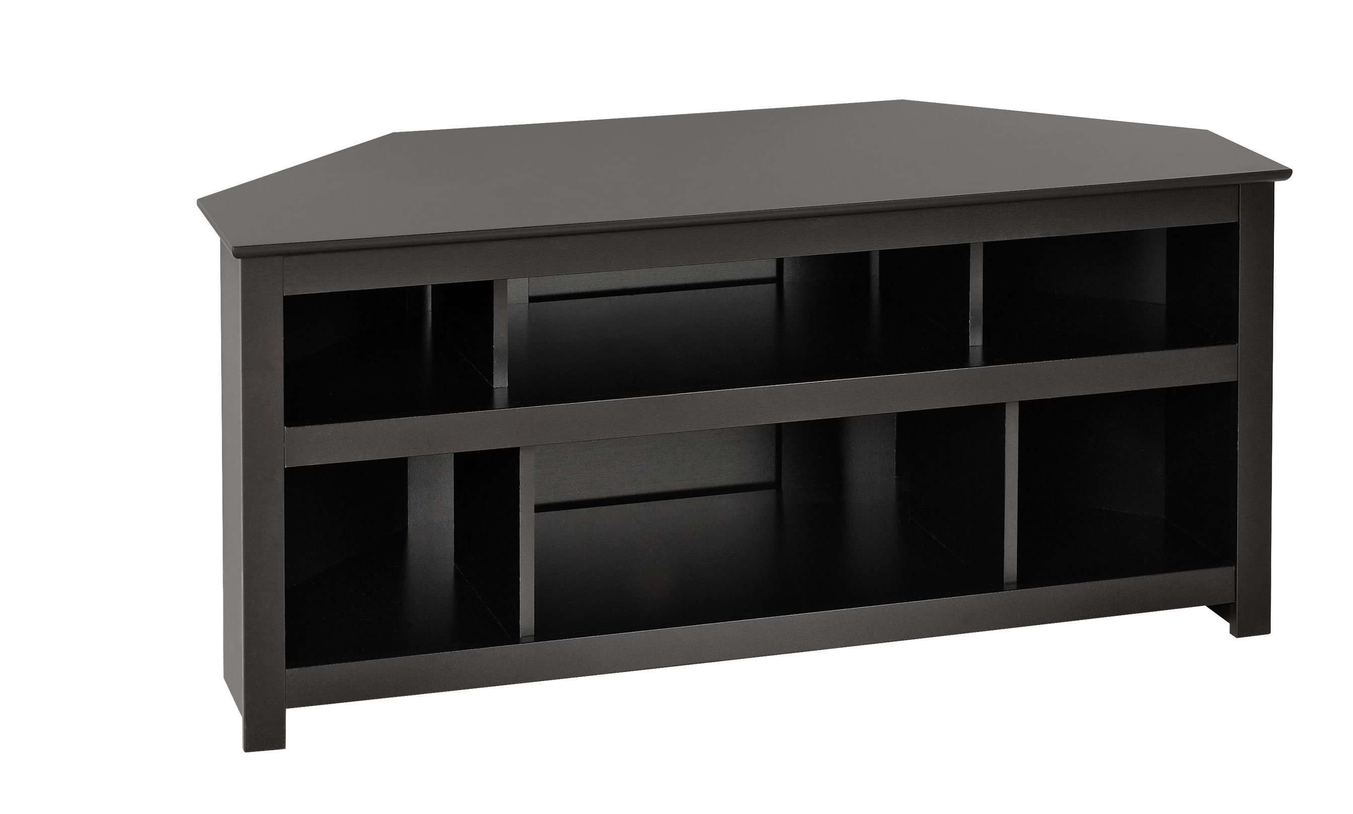 Prepac Vasari Black Corner Av Console – Beyond Stores With Black Corner Tv Cabinets (View 5 of 20)