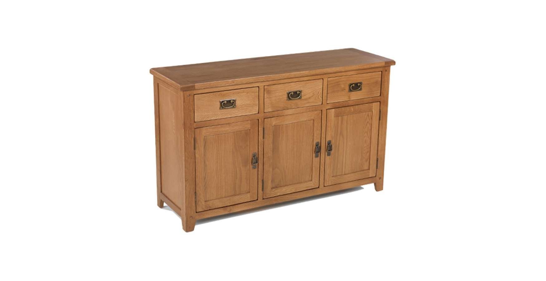 Rustic Oak Large Sideboard – Lifestyle Furniture Uk Throughout Rustic Oak Large Sideboards (View 11 of 20)