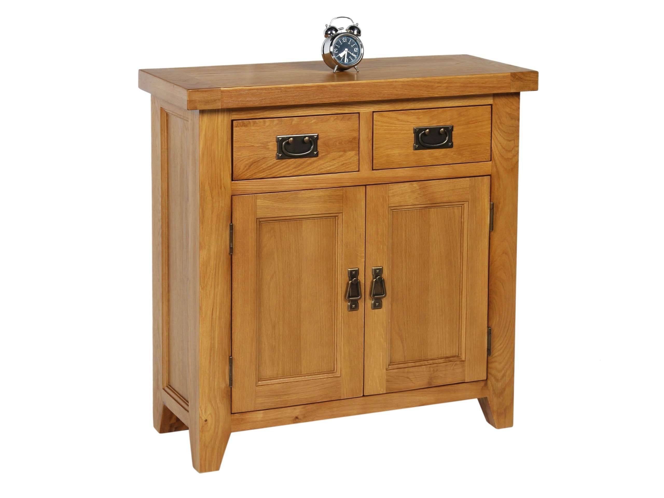 Small 80cm Wide Country Oak Petite Sideboard Pertaining To Oak Sideboards (View 13 of 20)