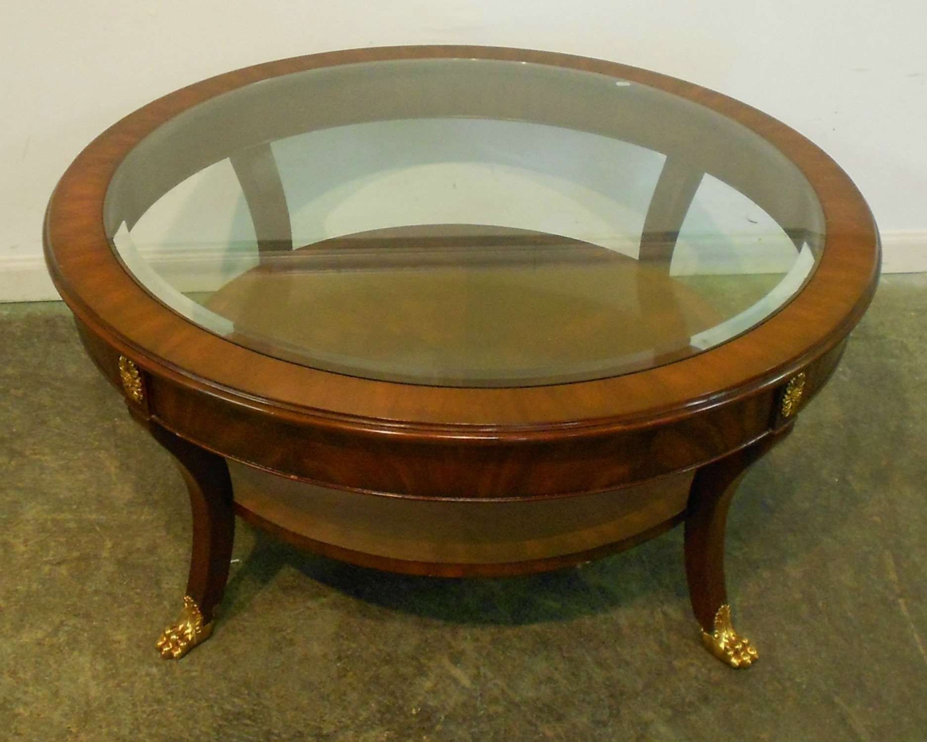 Small Glass Antique Gold Glass Top Coffee Table Table Square Within Popular Antique Glass Top Coffee Tables (Gallery 19 of 20)