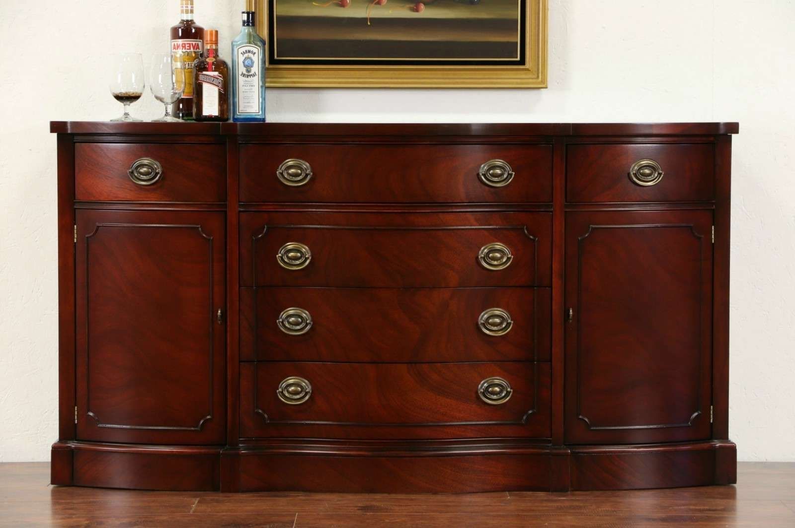 Sold – Drexel Signed 1950's Vintage Traditional Mahogany Sideboard With Mahogany Sideboards Buffets (Gallery 20 of 20)