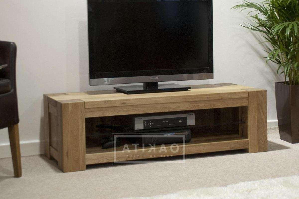 St Ives Oak Wide & Low Tv Cabinet – Oak Tv Stands & Entertainment Inside Wide Tv Cabinets (View 1 of 20)