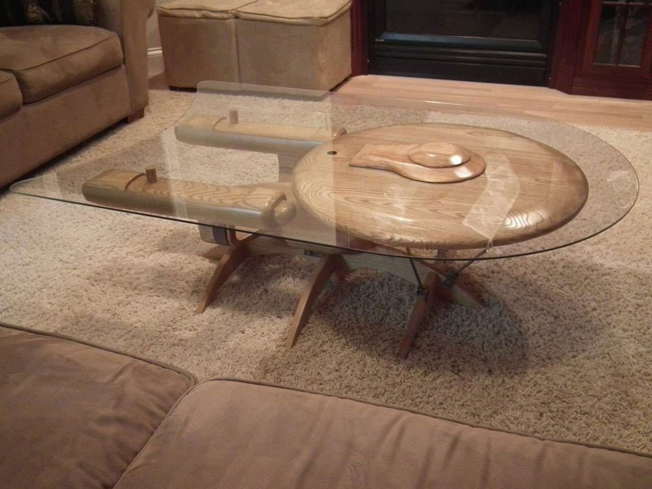 Star Trek Uss Enterprise Ncc 1701 C Coffee Table – The Green Head With Regard To Well Liked C Coffee Tables (View 17 of 20)