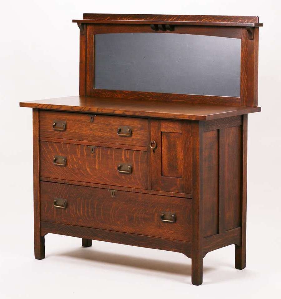 Stickley Brothers Sideboard With Mirror | California Historical Design Within Stickley Sideboards (View 13 of 20)