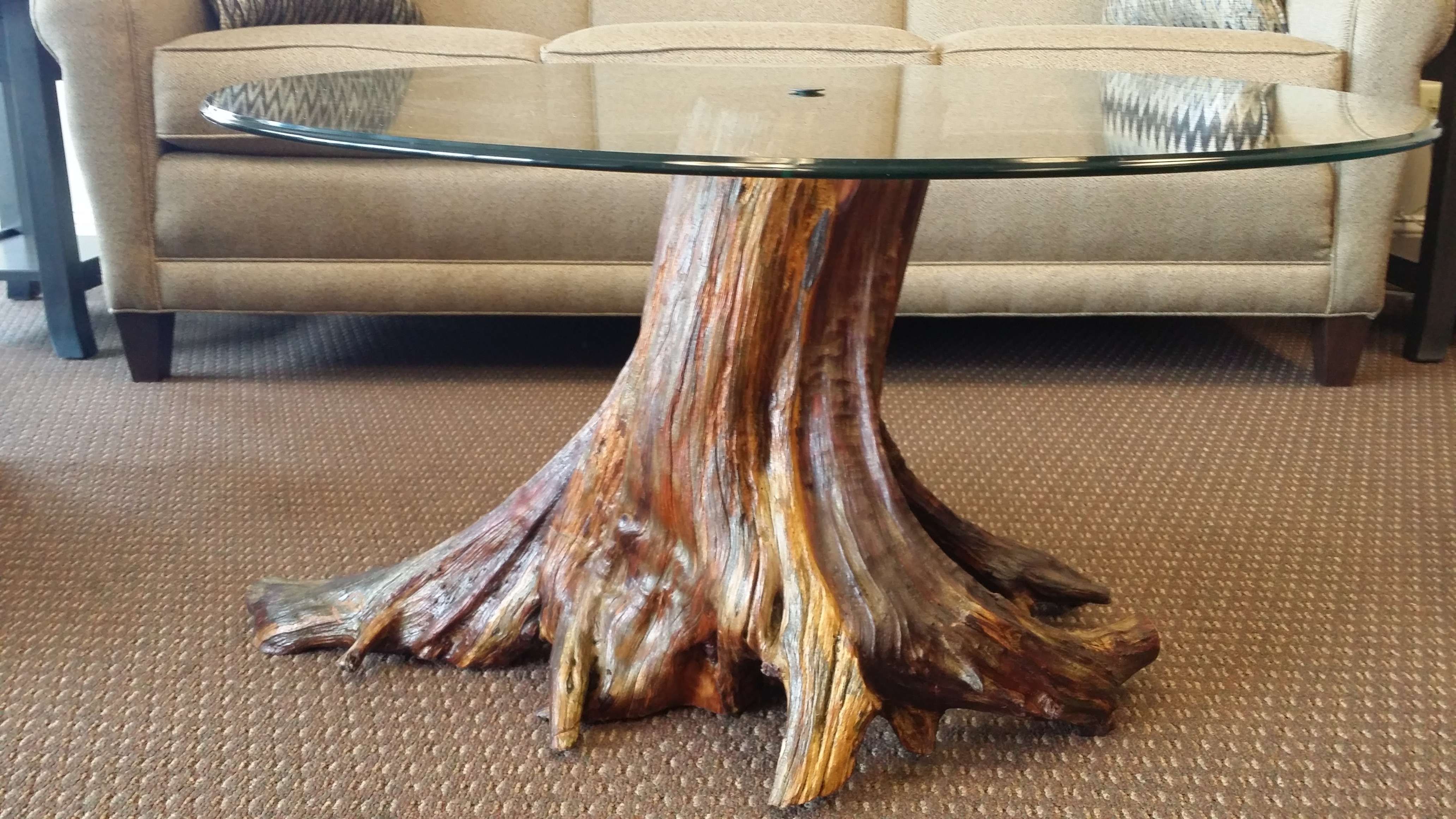 Tree Stump Coffee Table Rustic Trunk Tables Hairpin Legs – Dma Inside Best And Newest Tree Trunk Coffee Table (View 3 of 20)
