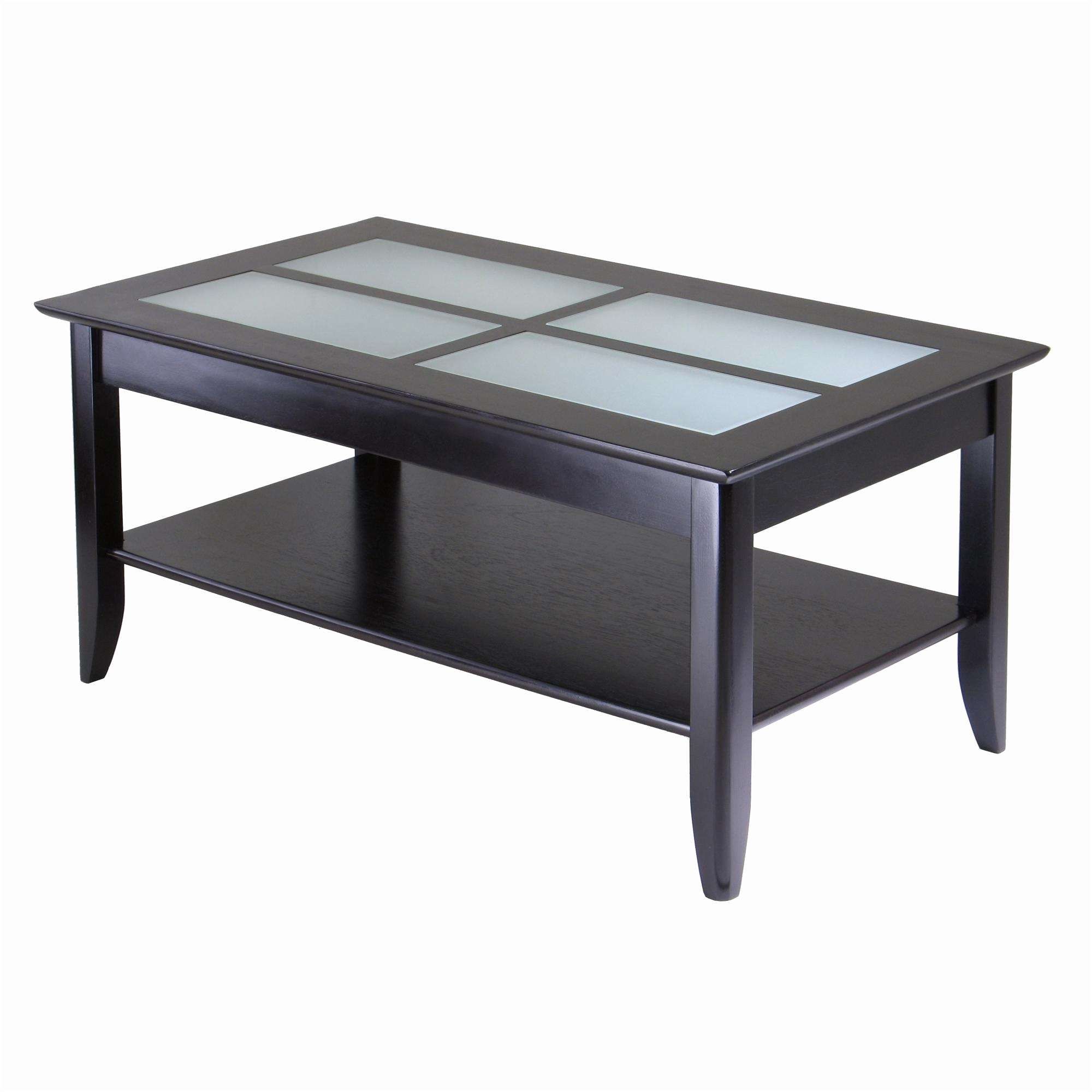 Trendy Black Wood And Glass Coffee Tables Within Coffee Tables : Frosted Glass Coffee Table Unique Winsome Wood (View 12 of 20)