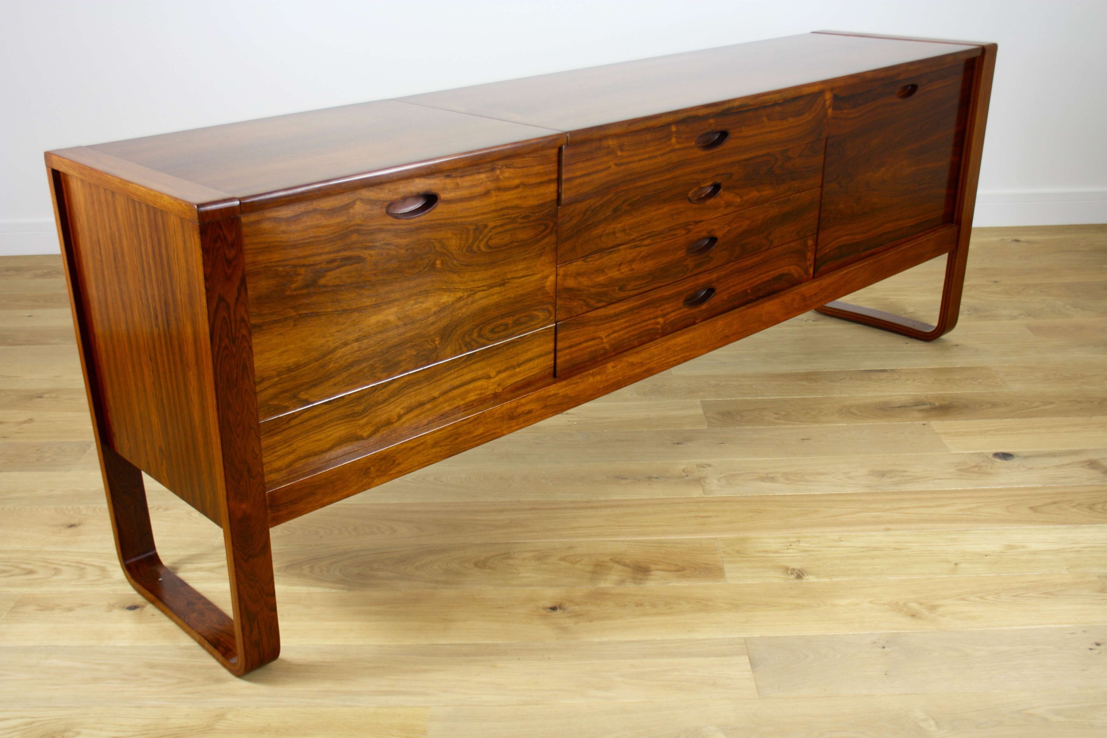 Uniflex Mid Century Modern Design Rosewood Sideboard Credenza With For Mid Century Modern Sideboards (Gallery 19 of 20)