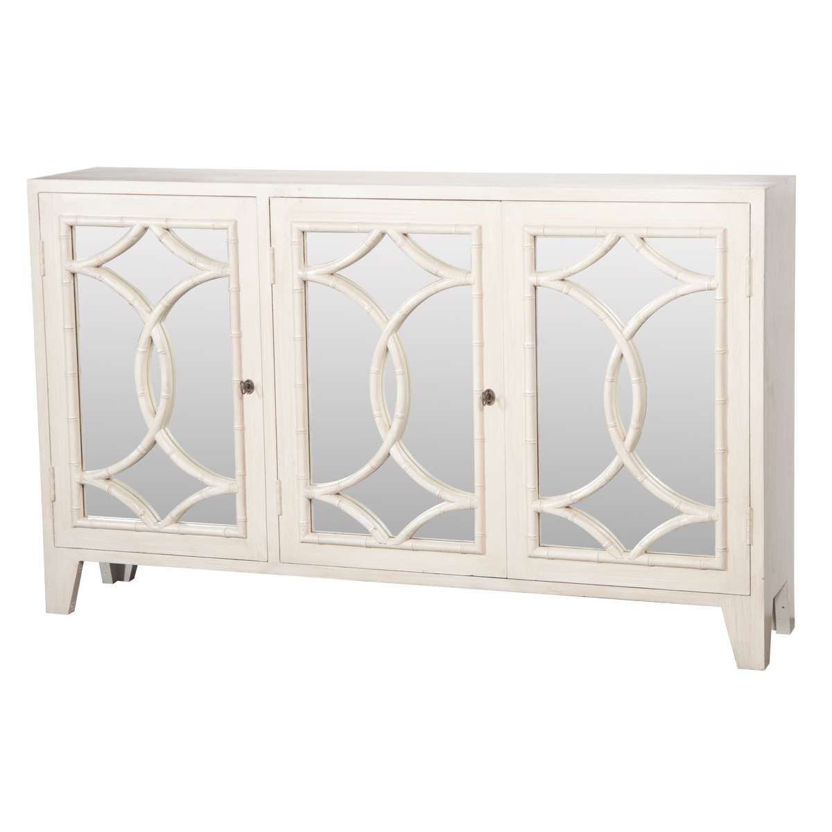 White Wash Mirrored Credenza Intended For White Mirrored Sideboards (View 10 of 20)