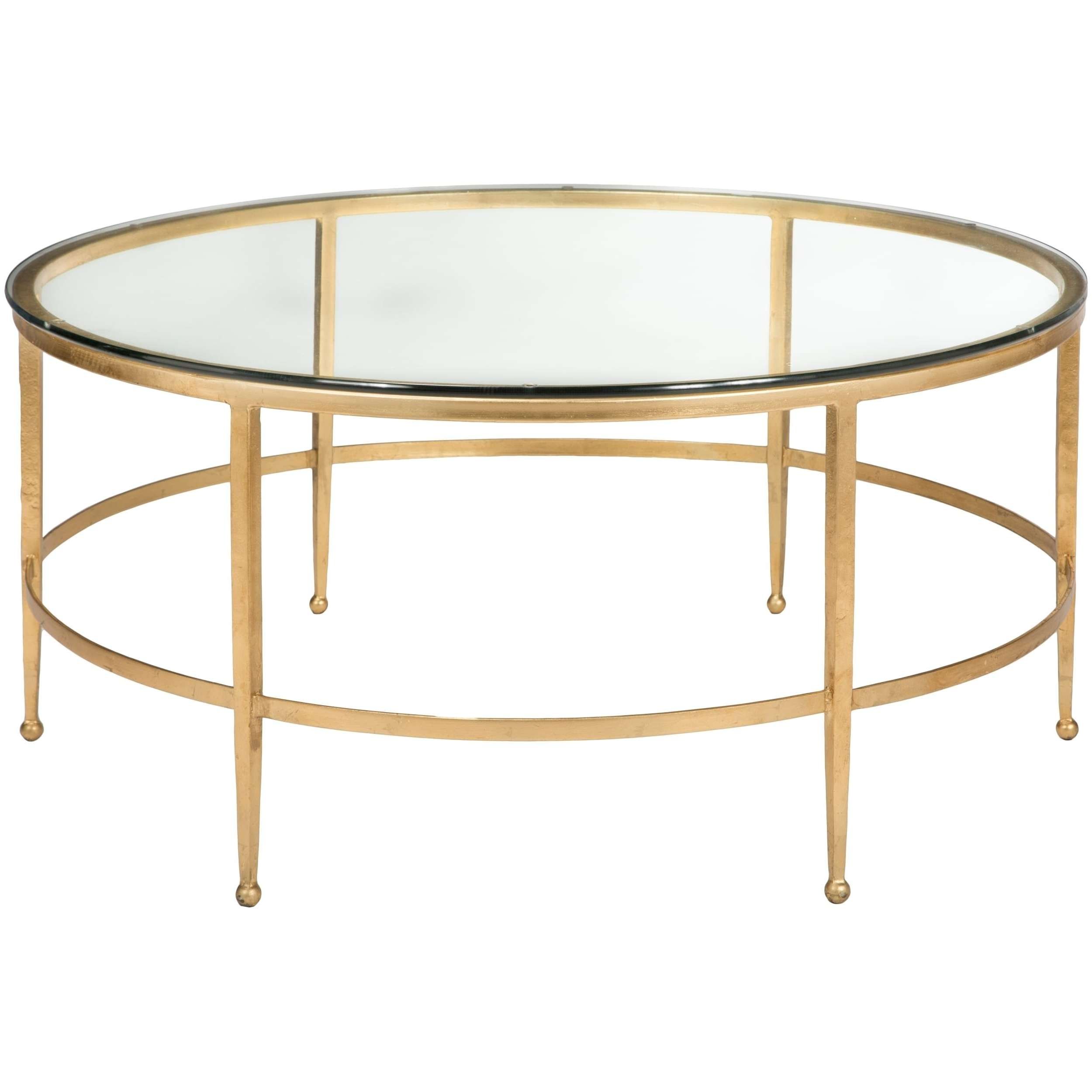 Widely Used Gold Round Coffee Table With Safavieh Couture High Line Collection Edmund Antique Gold Gilt (View 3 of 20)