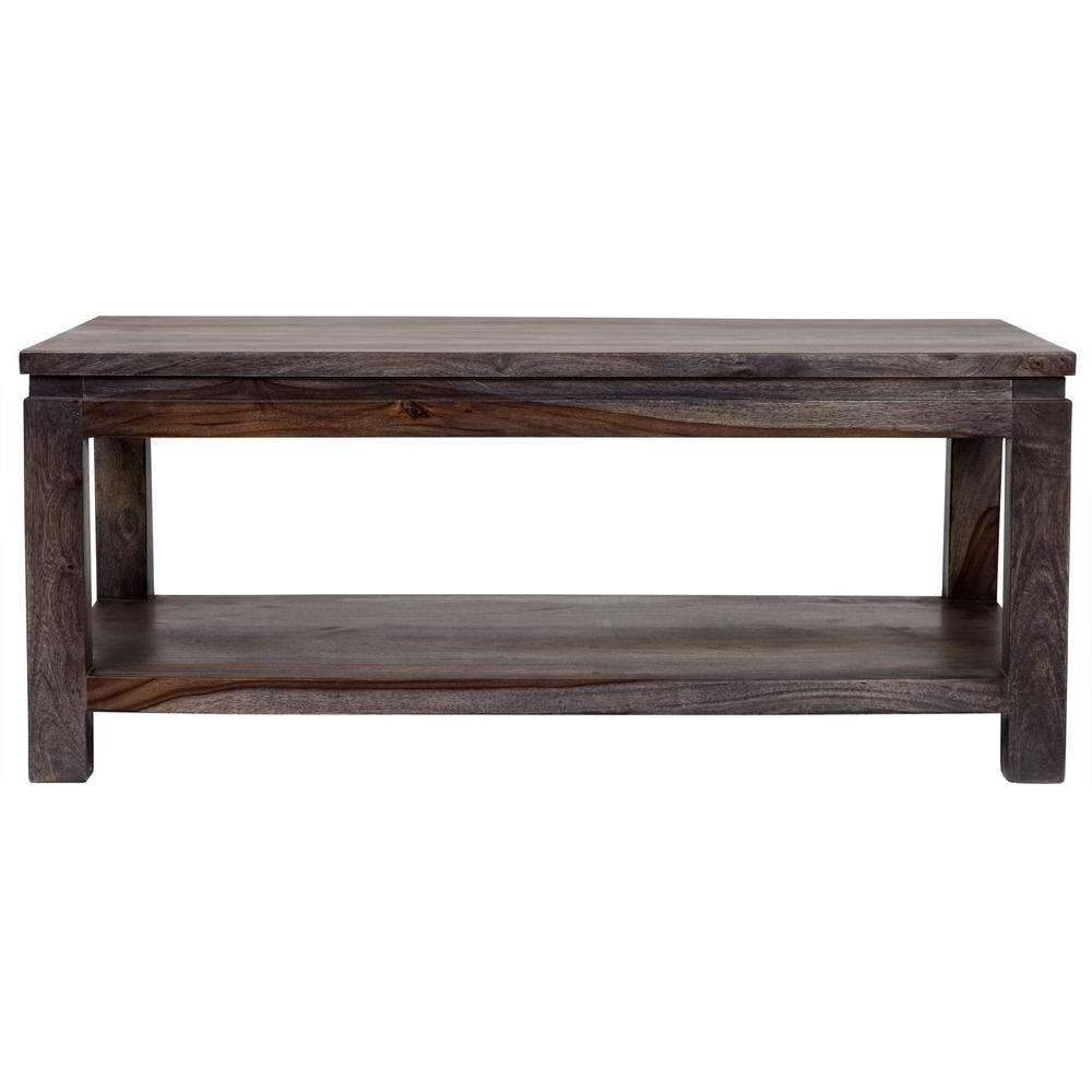 Widely Used Large Solid Wood Coffee Tables Pertaining To Big Sur Gray Wash Contemporary Solid Sheesham Wood Coffee Table 05 (Gallery 11 of 20)