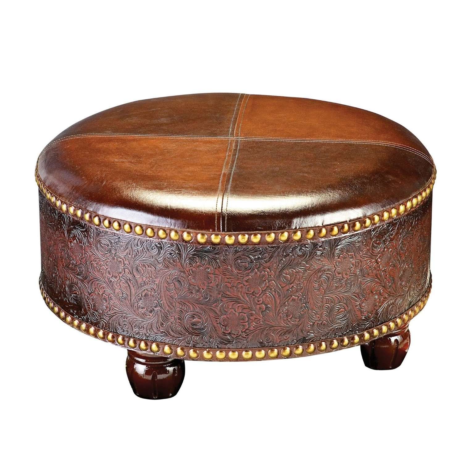 Widely Used Oversized Round Coffee Tables Inside Coffee Table, Decoration Ottoman Storage Tufted Round Leather (Gallery 20 of 20)