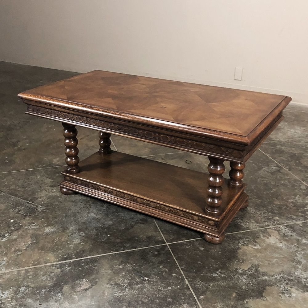 19th Century French Henri Ii Parquet Barley Twist Coffee Table Intended For Famous Barley Twist Coffee Tables (View 10 of 20)