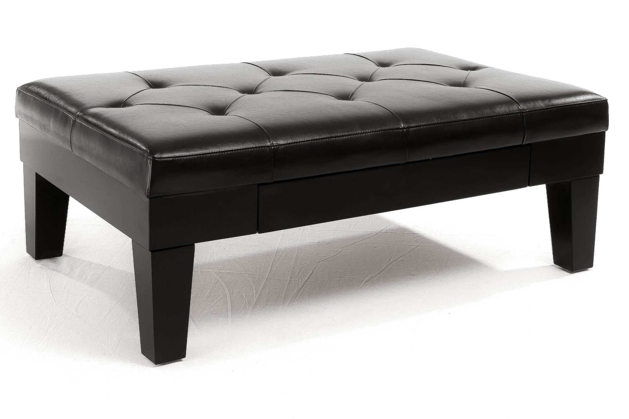 36 Top Brown Leather Ottoman Coffee Tables Intended For Current Button Tufted Coffee Tables (Gallery 12 of 20)