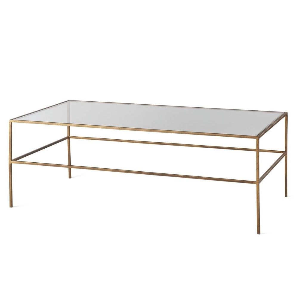 Featured Photo of 20 Best Ideas Rectangular Brass Finish and Glass Coffee Tables