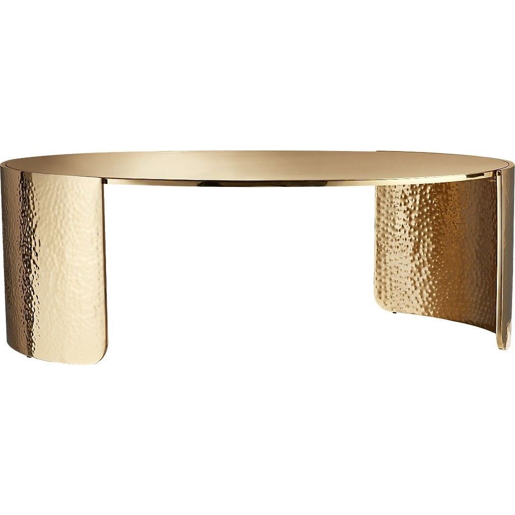 Cuff Hammered Gold Coffee Table (View 1 of 20)