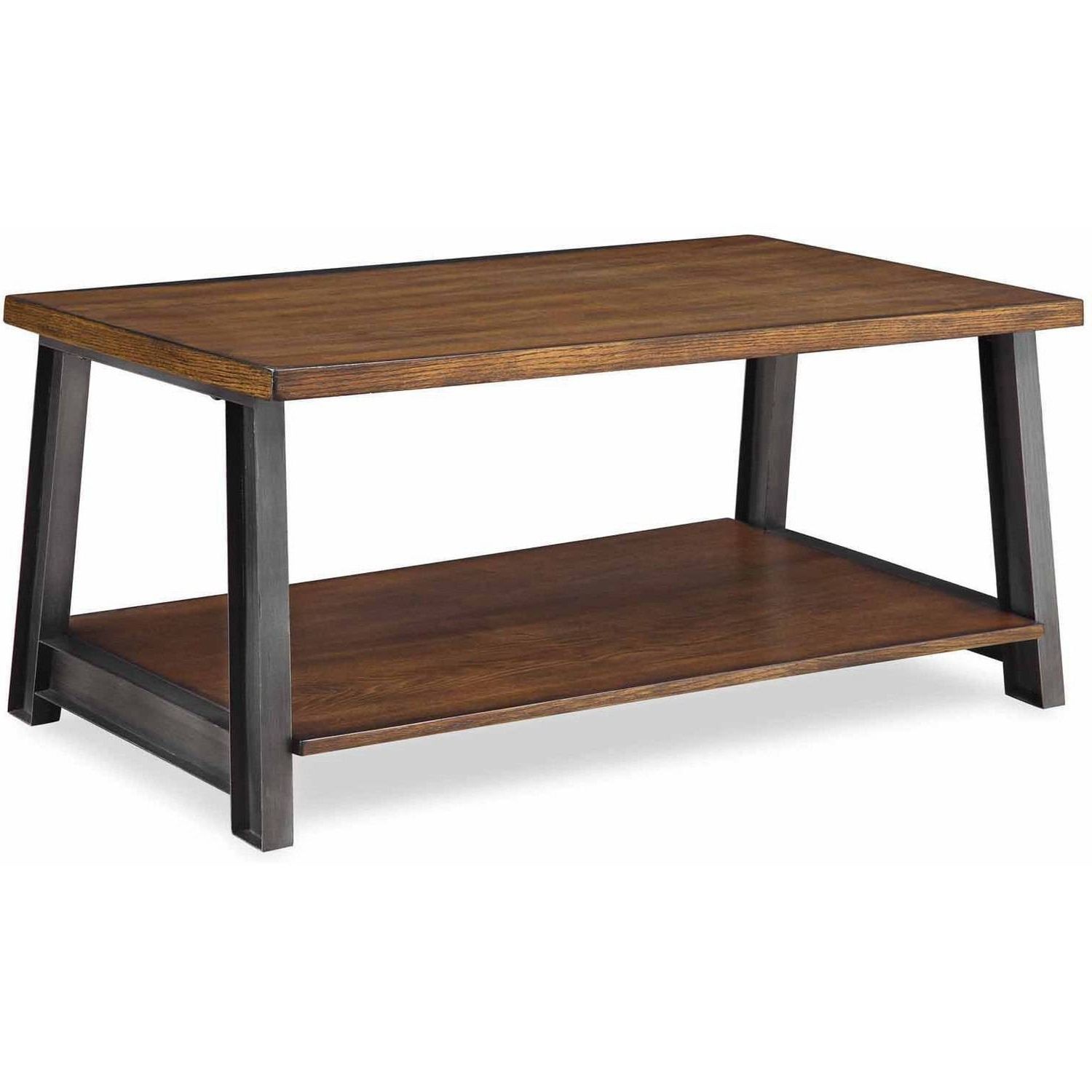 Current Shelter Cocktail Tables With Regard To Better Homes And Gardens Mercer Coffee Table, Vintage Oak – Walmart (Gallery 9 of 20)