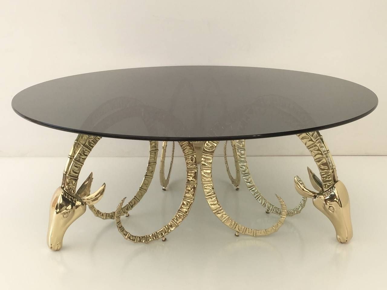 Favorite Cacti Brass Coffee Tables Pertaining To Brass Ibex Coffee Table In The Style Of Chervet At 1stdibs (View 16 of 20)