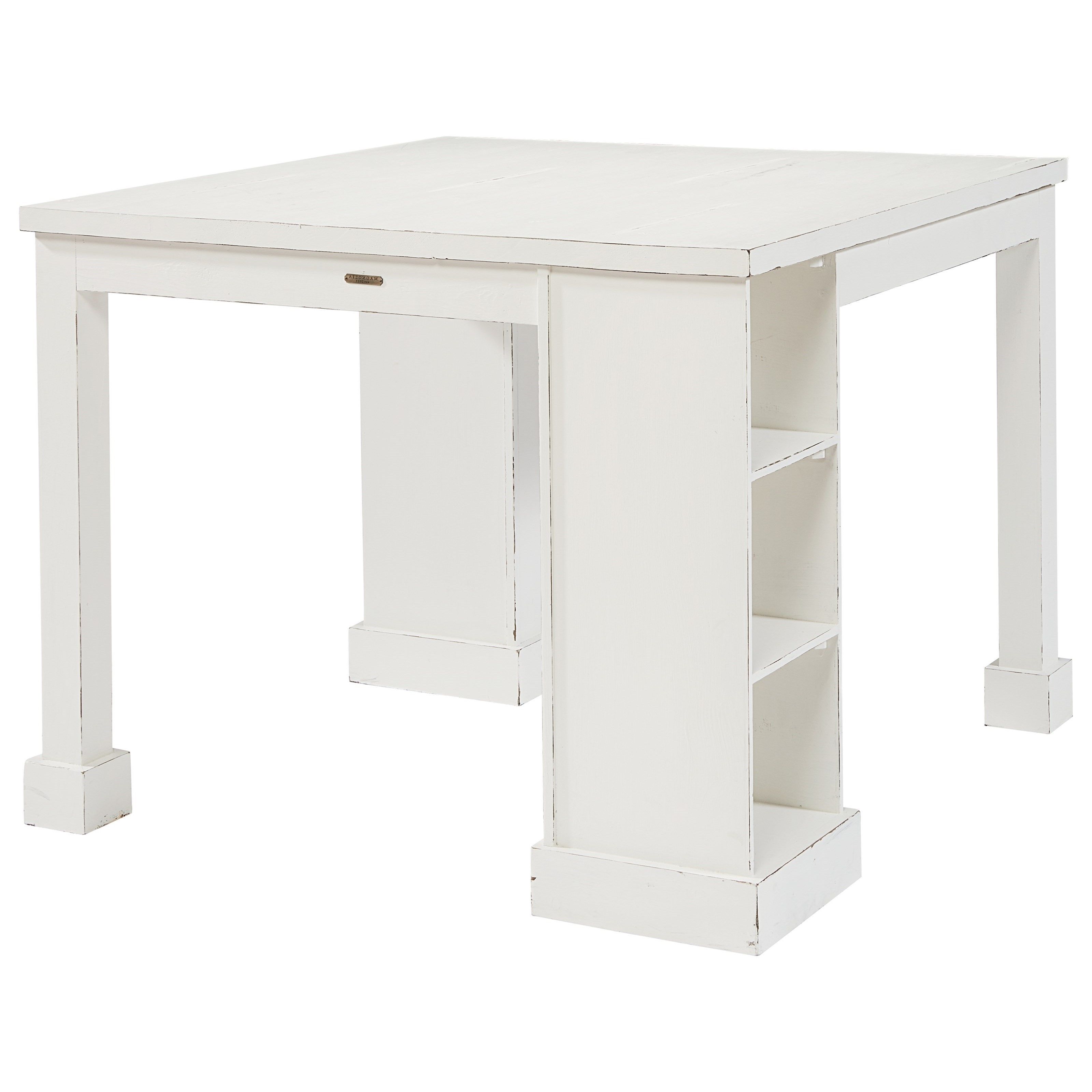 Latest Magnolia Home Scallop Antique White Cocktail Tables In Craft Table With Corner Storage And Cubby Shelvesmagnolia Home (View 10 of 20)