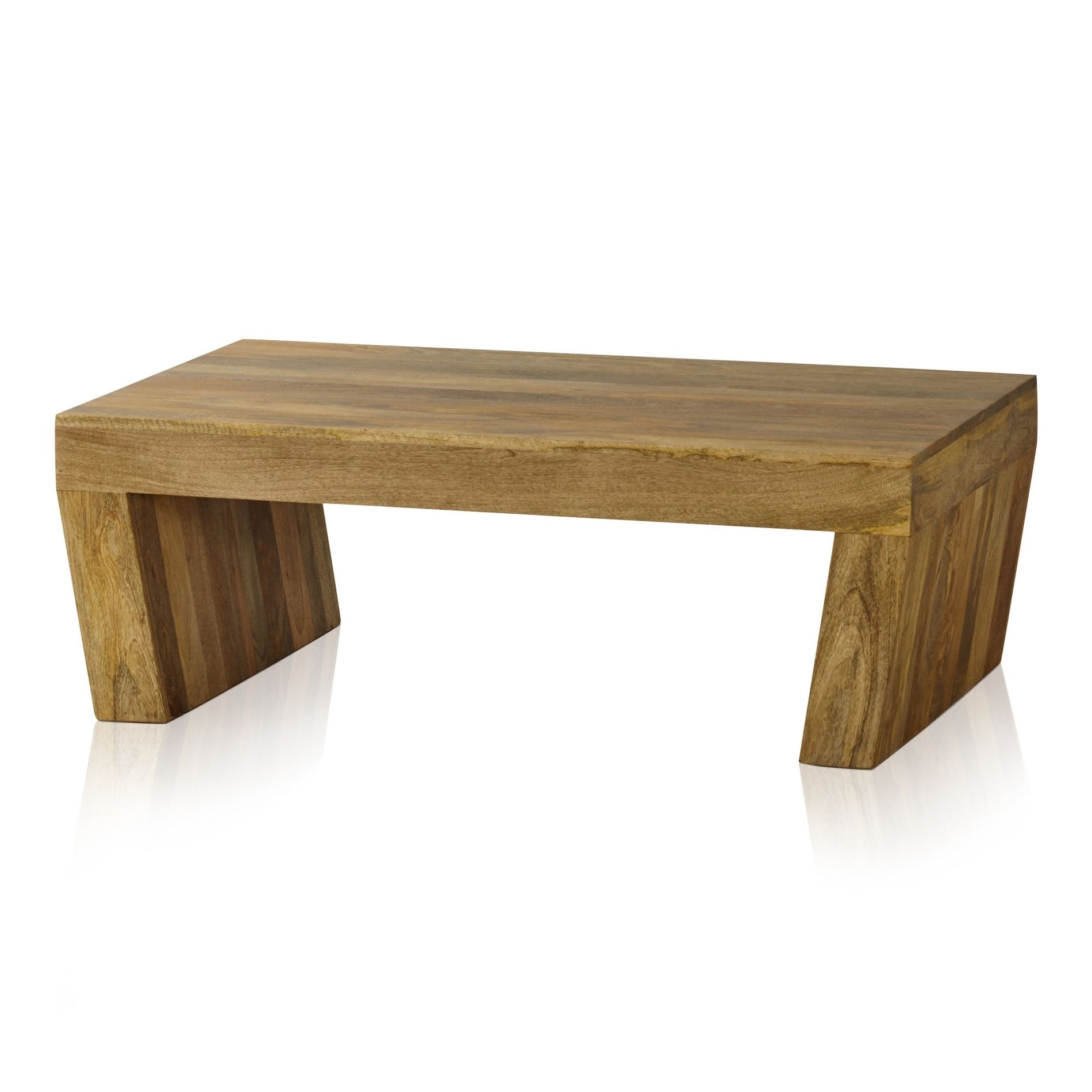 Mantis Light Natural Solid Mango Coffee Table With Angled Legs With Regard To Best And Newest Light Natural Coffee Tables (View 17 of 20)