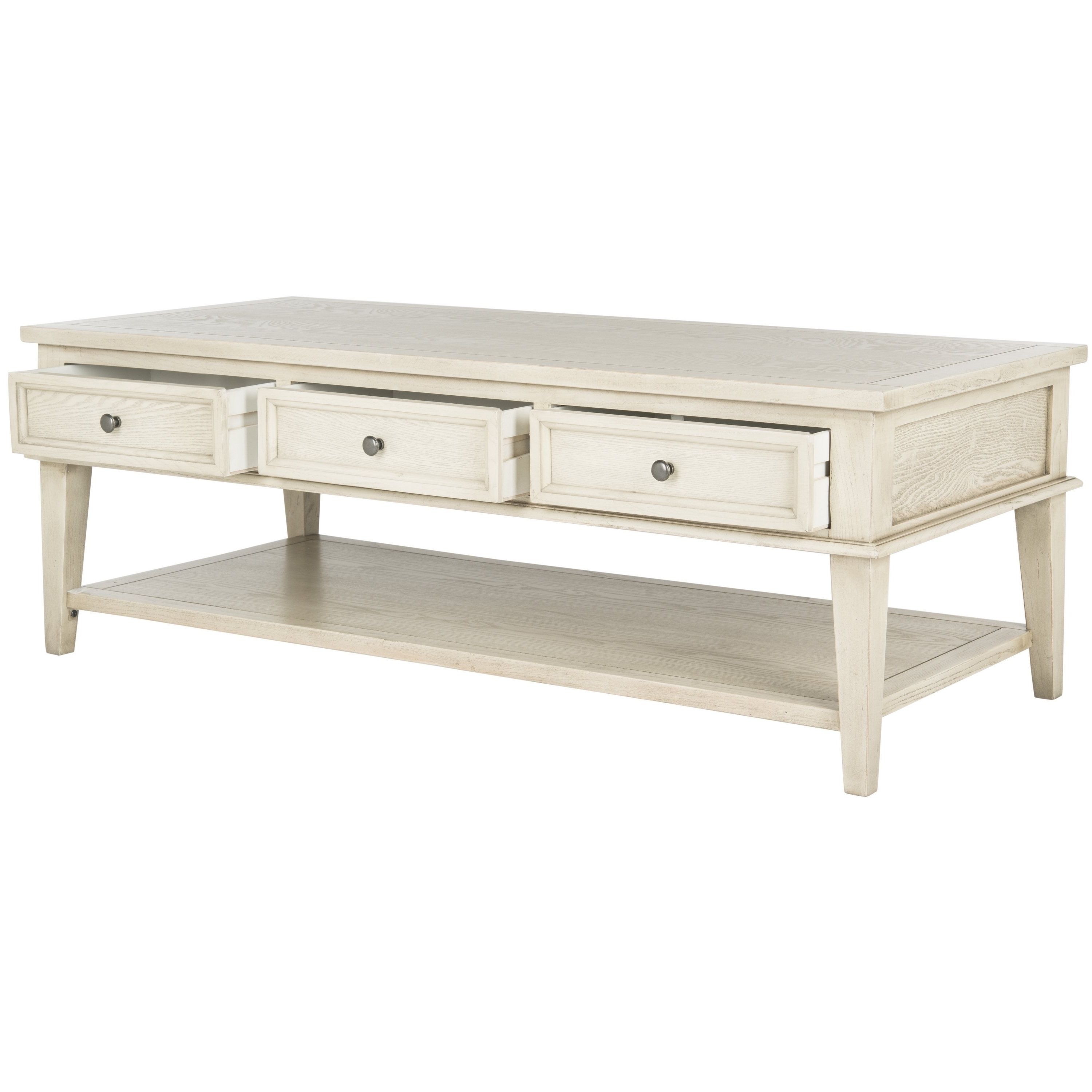 Most Recently Released Candice Ii Storage Cocktail Tables In Shop Safavieh Manelin White Washed Coffee Table – Free Shipping (Gallery 7 of 20)