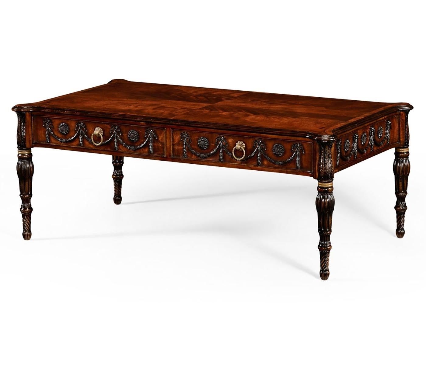Neo Classical Adam Style Mahogany Coffee Table Inside Best And Newest Adam Coffee Tables (View 9 of 20)