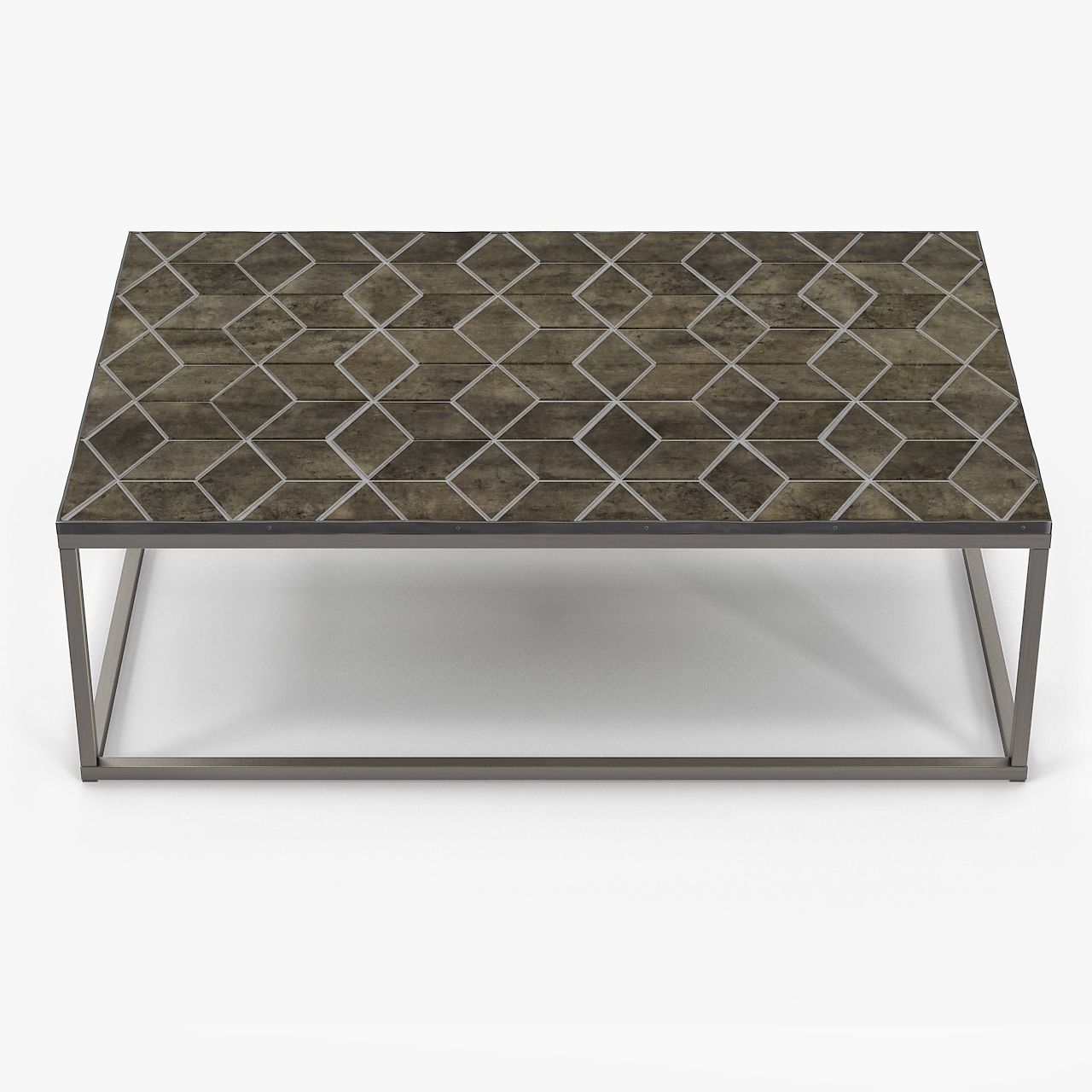 Popular Parquet Coffee Tables For 3d Restoration Hardware Metall Parquet Coffee Table (Gallery 17 of 20)