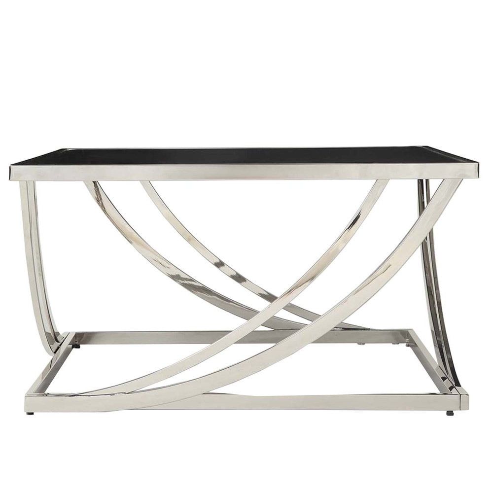 Shop Anson Steel Brushed Arch Curved Sculptural Modern Coffee Table In Famous Anson Cocktail Tables (View 11 of 20)