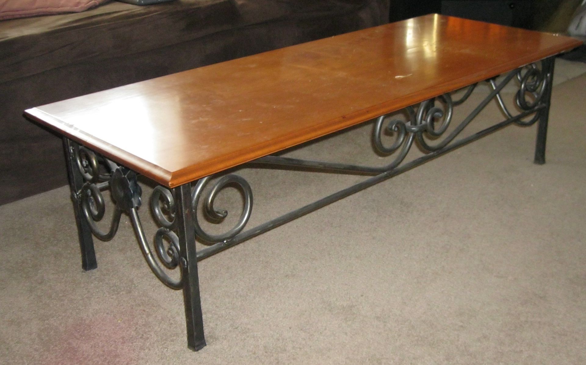 Trendy Iron Wood Coffee Tables With Wheels In Wood And Iron Coffee Table Custom – Thelightlaughed (View 18 of 20)