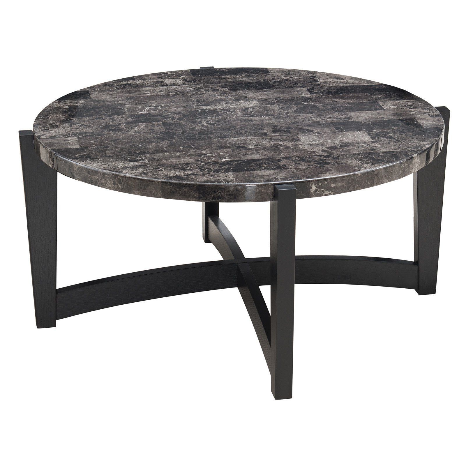 United Furniture Round Marble Top Cocktail Table – 7033 45 Pertaining To Widely Used 2 Tone Grey And White Marble Coffee Tables (View 18 of 20)