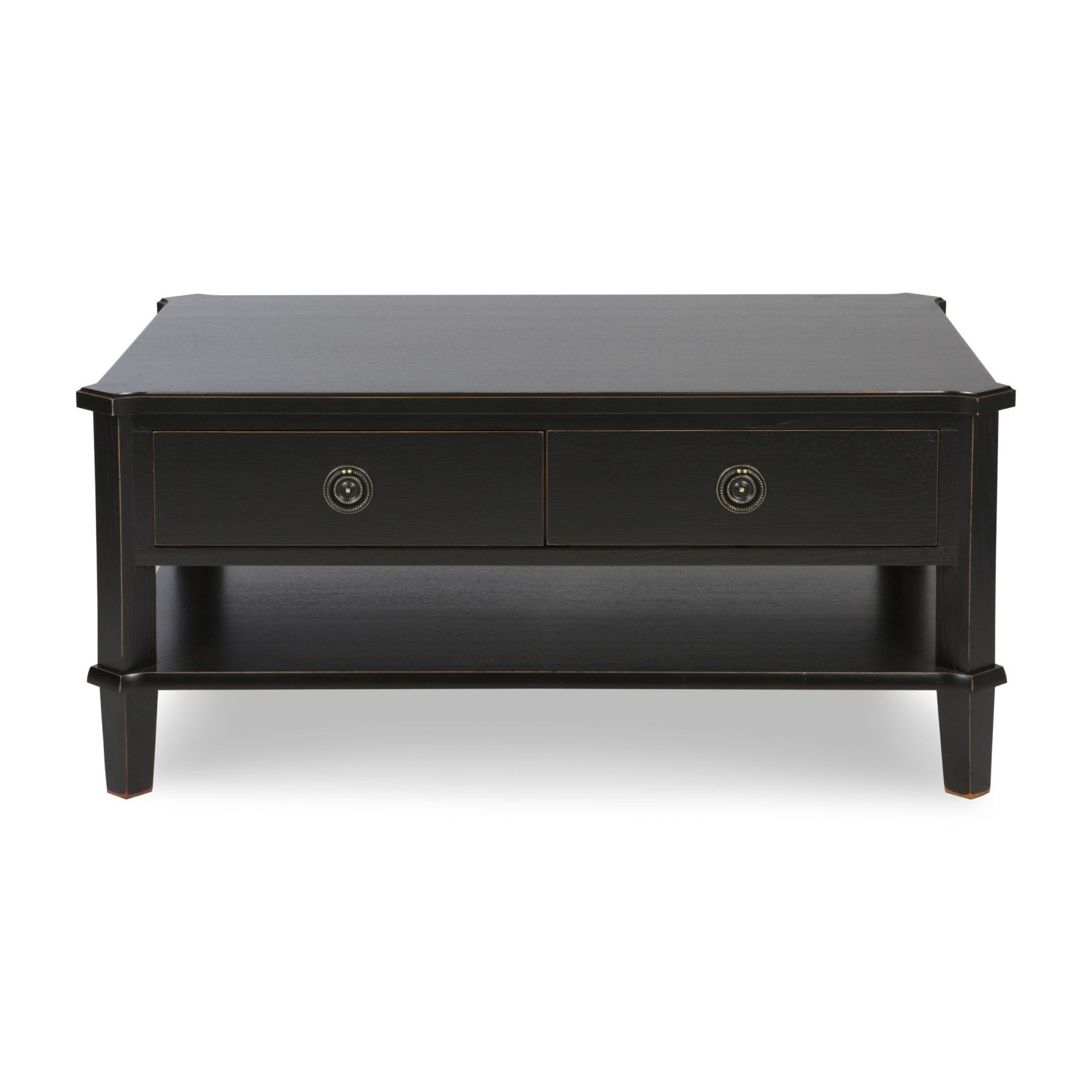 Well Known Natural 2 Drawer Shutter Coffee Tables With Regard To Made To Order Furniture – Henshaw Black 2 Drawer Coffee Table (View 18 of 20)