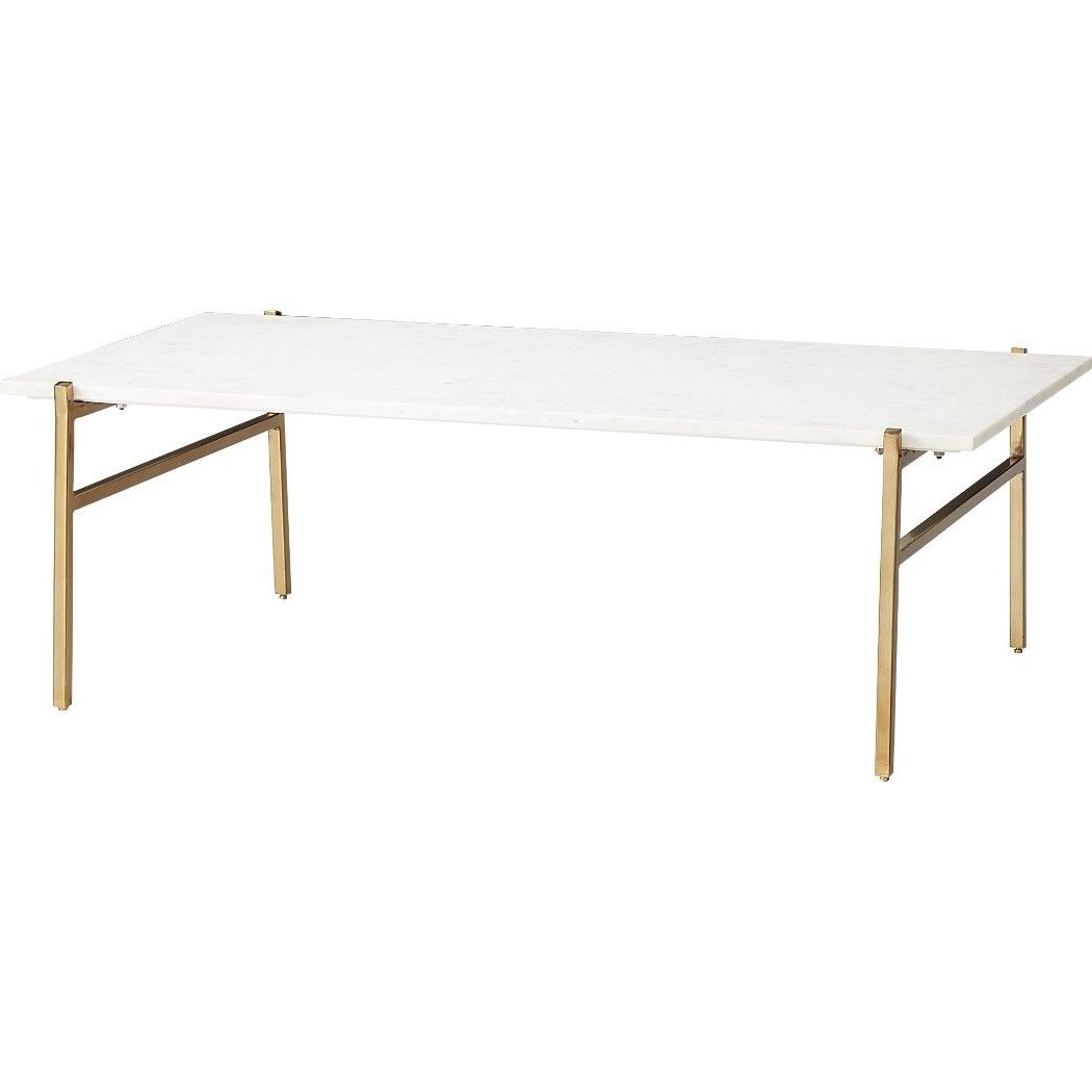 Widely Used Slab Large Marble Coffee Tables With Brass Base Throughout Shop Slab Marble Coffee Table With Brass Base (View 3 of 20)