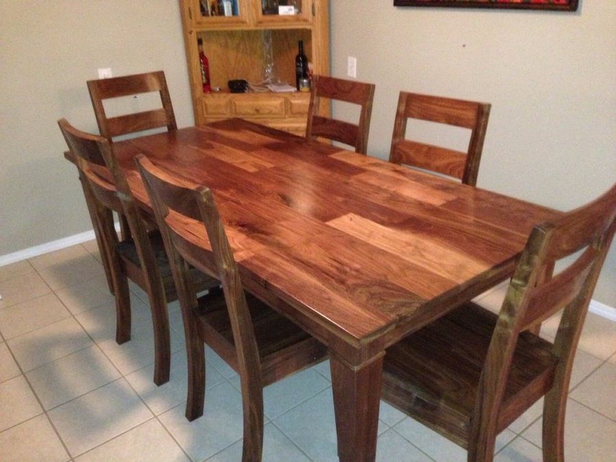2. Walnut Dining Room Set Zoom Pictures Intended For Popular Walnut Dining Table Sets (Gallery 16 of 20)