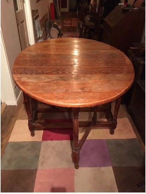 2017 Oak (?) Gateleg Oval Folded Dining Table – Stunning Modern Classic With Regard To Oval Folding Dining Tables (Gallery 13 of 20)
