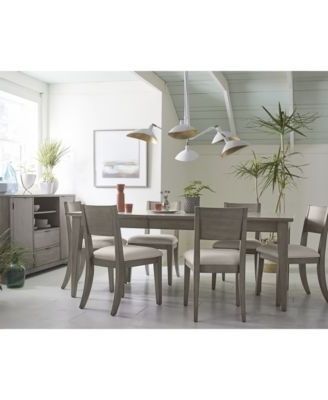 2017 Tribeca Grey Expandable Dining Furniture, 9 Pc (View 5 of 20)