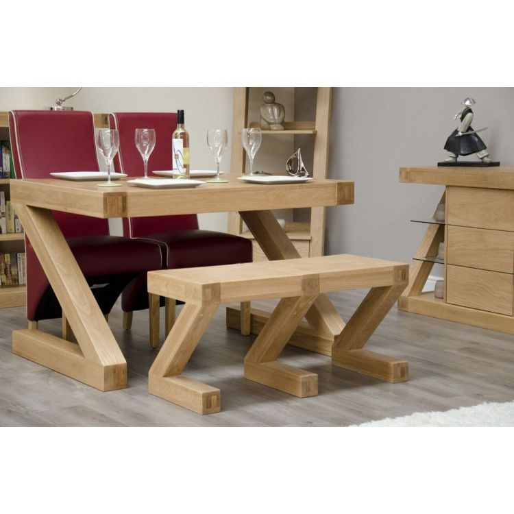 2017 Z Oak Furniture Dining Table Small Bench At Oak Furniture House In Small Oak Dining Tables (Gallery 4 of 20)